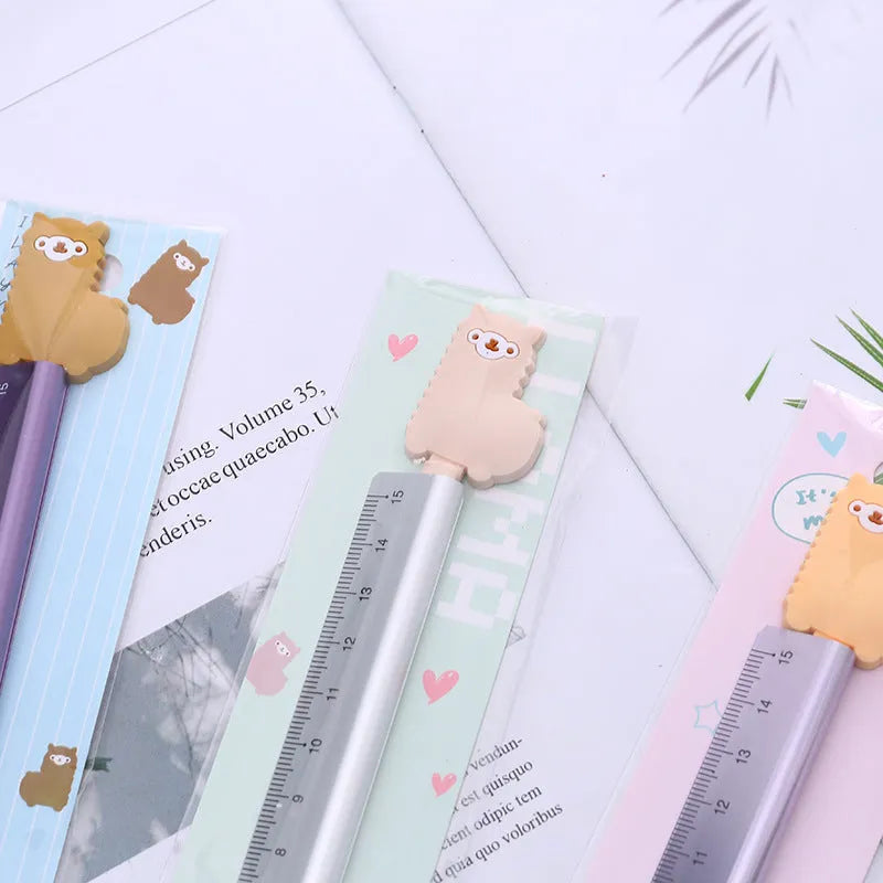 Colourful aluminium ruler showing 30 cm scale with millimetre and centimetre markings.