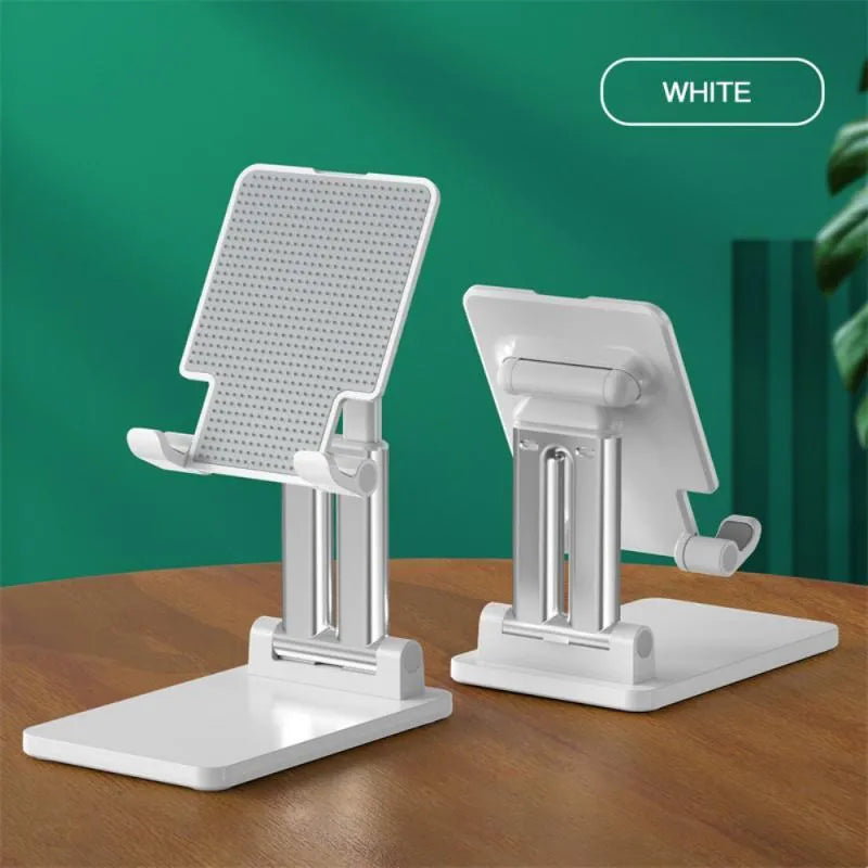 Black and white universal adjustable dual-rod phone bracket for phablet smartphones on desktop