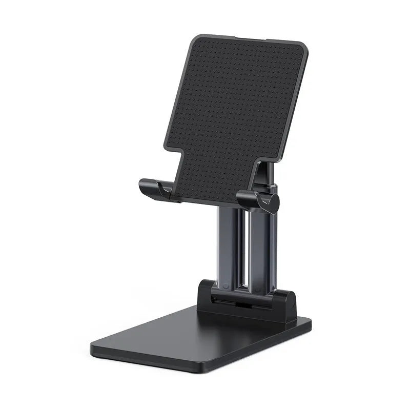 Black and white universal adjustable dual-rod phone bracket for phablet smartphones on desktop