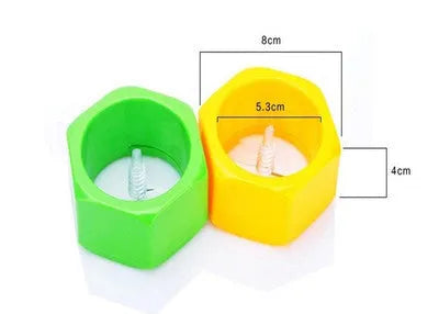 Yellow and green ABS plastic vegetable cutter with 8cm diameter for kitchen slicing