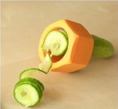 Yellow and green ABS plastic vegetable cutter with 8cm diameter for kitchen slicing