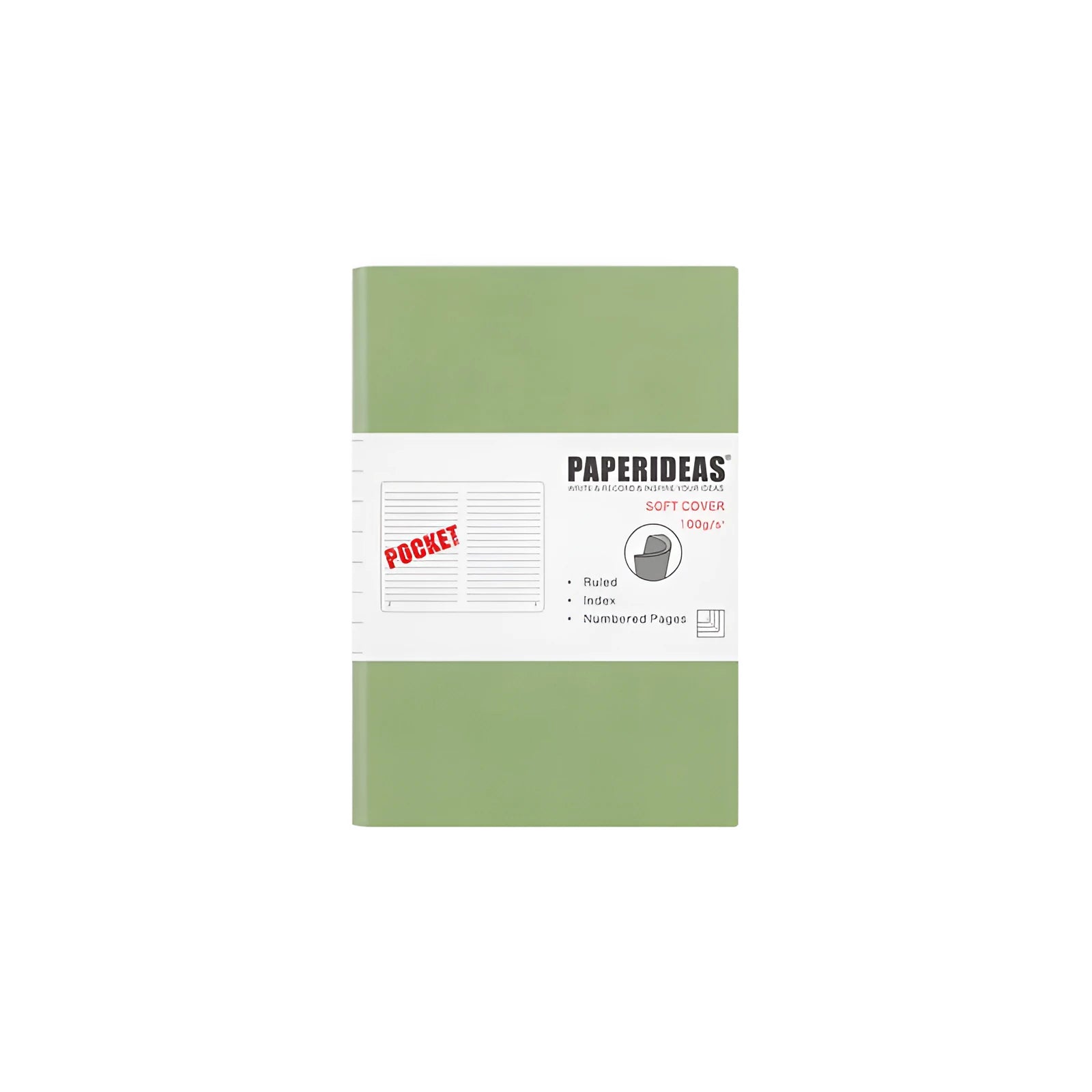 A6 imitation leather notebook in black with French fold binding and blank acid-free paper pages