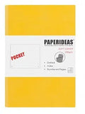 A6 imitation leather notebook in black with French fold binding and blank acid-free paper pages