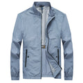Kentino light blue men's thin polyester summer shirt for sun protection.