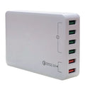 OH-W32 black and white 60W desktop fast charger with USB port and indicator light