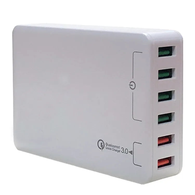 OH-W32 black and white 60W desktop fast charger with USB port and indicator light