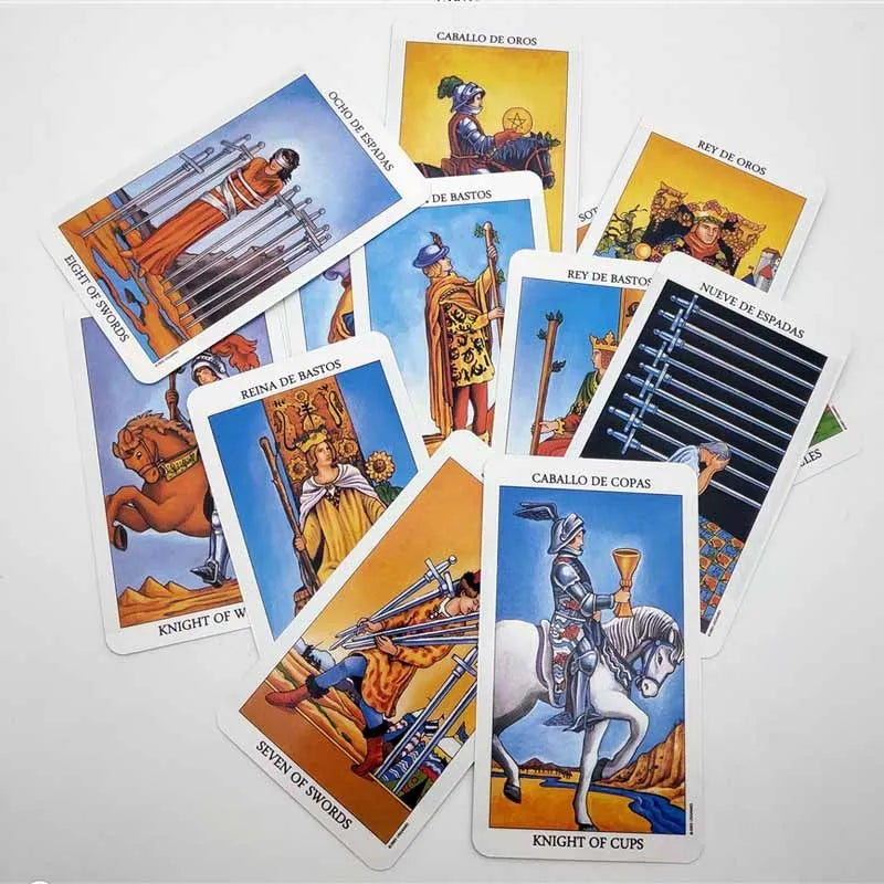 English Version Fate Divination Tarot Card set 78 cards in colour box compact size