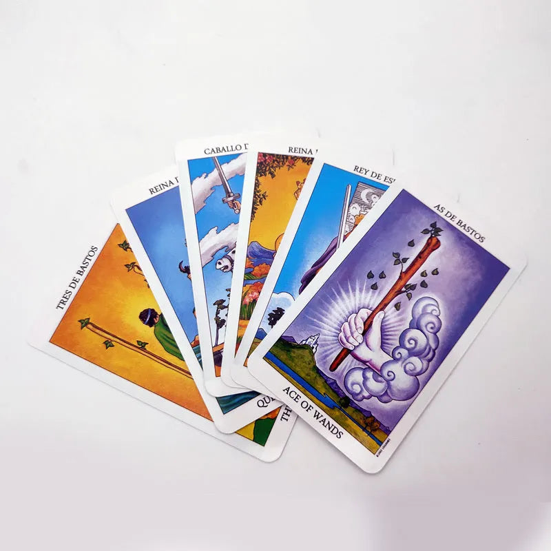 English Version Fate Divination Tarot Card set 78 cards in colour box compact size