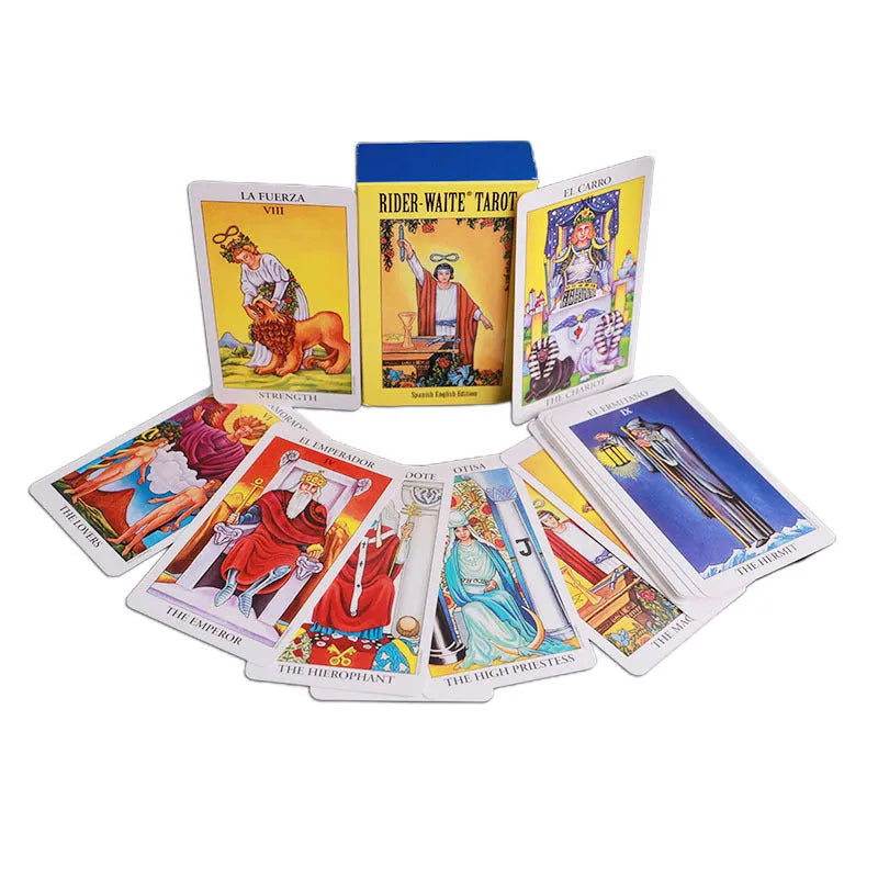 English Version Fate Divination Tarot Card set 78 cards in colour box compact size
