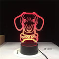 Remote control LED table lamp with colourful gradient acrylic shade on a black ABS base.