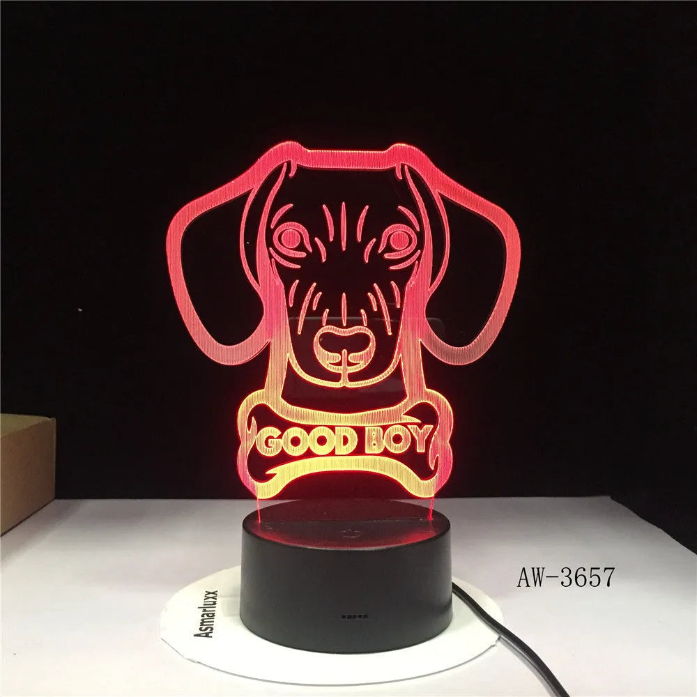 Remote control LED table lamp with colourful gradient acrylic shade on a black ABS base.