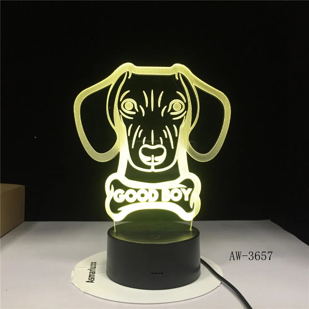 Remote control LED table lamp with colourful gradient acrylic shade on a black ABS base.