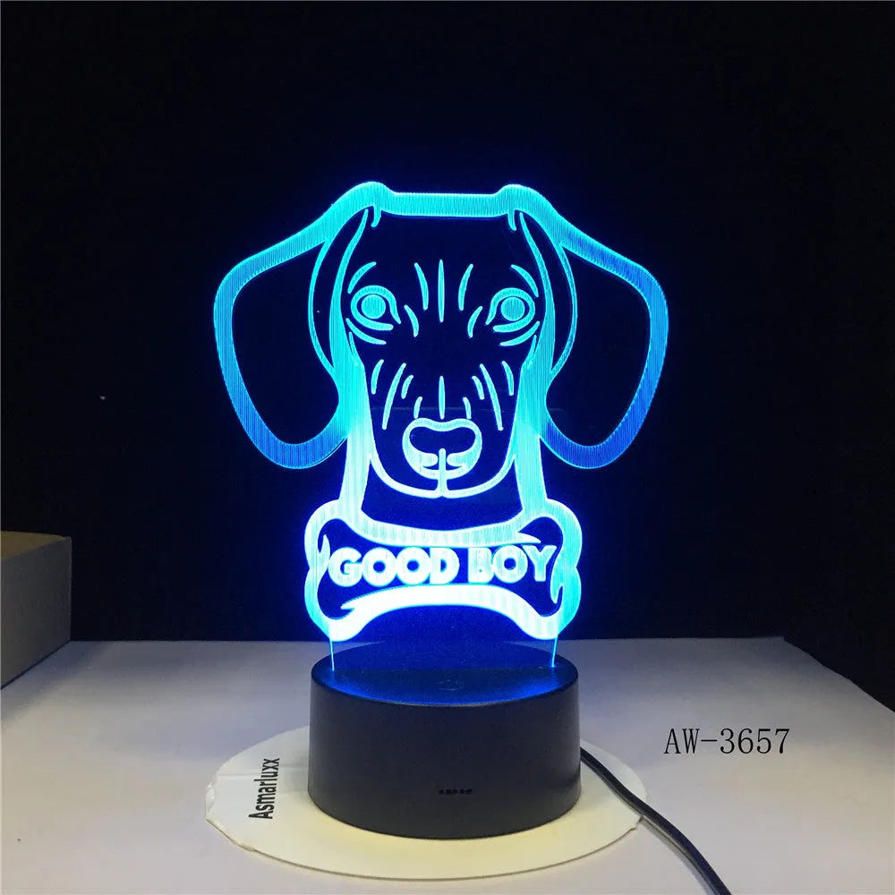 Remote control LED table lamp with colourful gradient acrylic shade on a black ABS base.