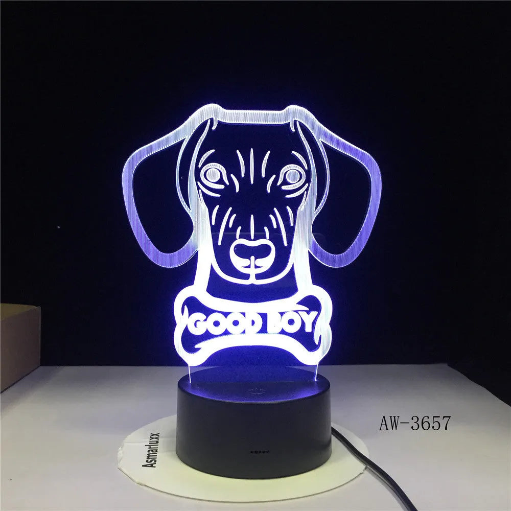 Remote control LED table lamp with colourful gradient acrylic shade on a black ABS base.
