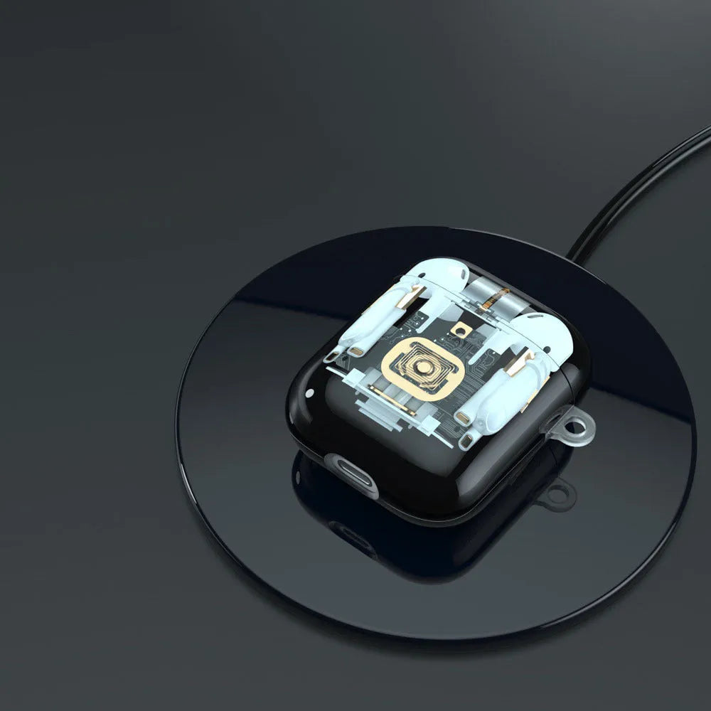 Steampunk mechanical TPU protective cover for Apple AirPods 1st and 2nd generation wireless earphones