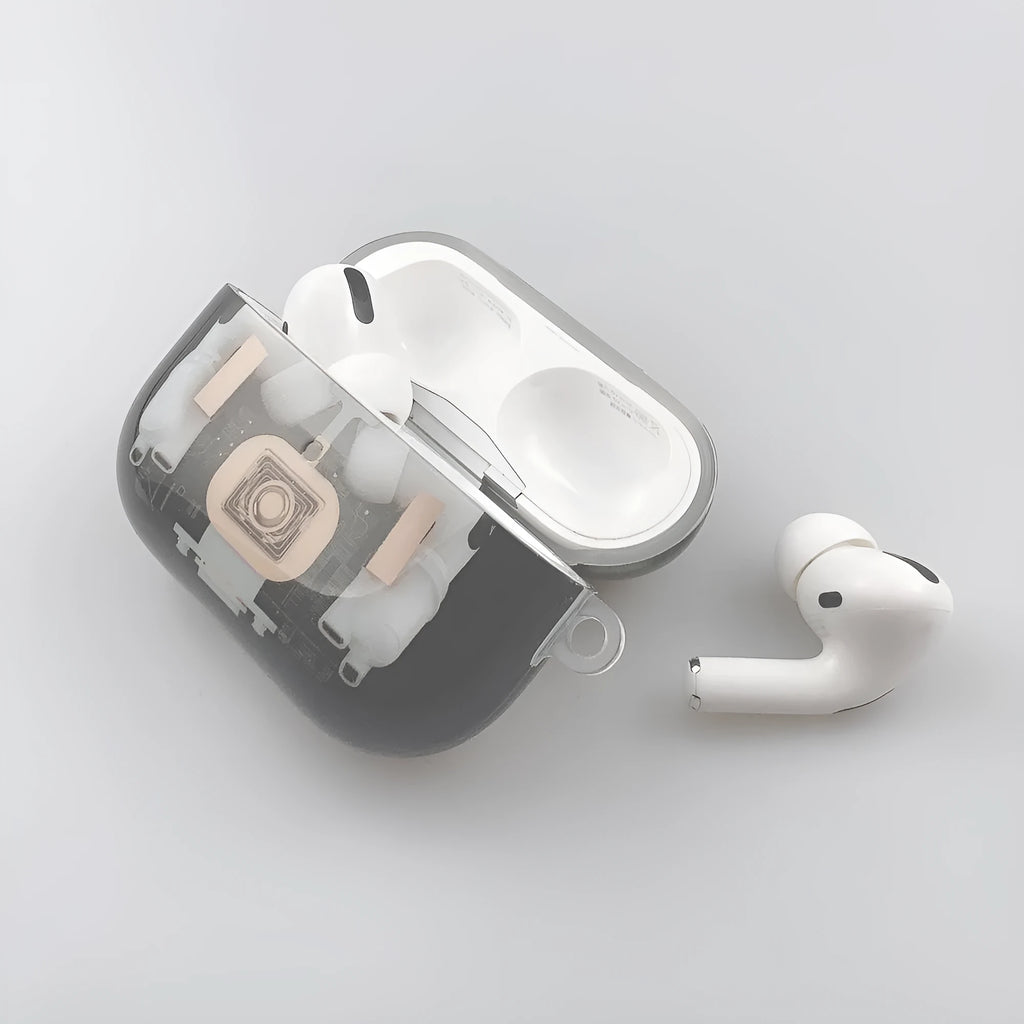 Steampunk mechanical TPU protective cover for Apple AirPods 1st and 2nd generation wireless earphones