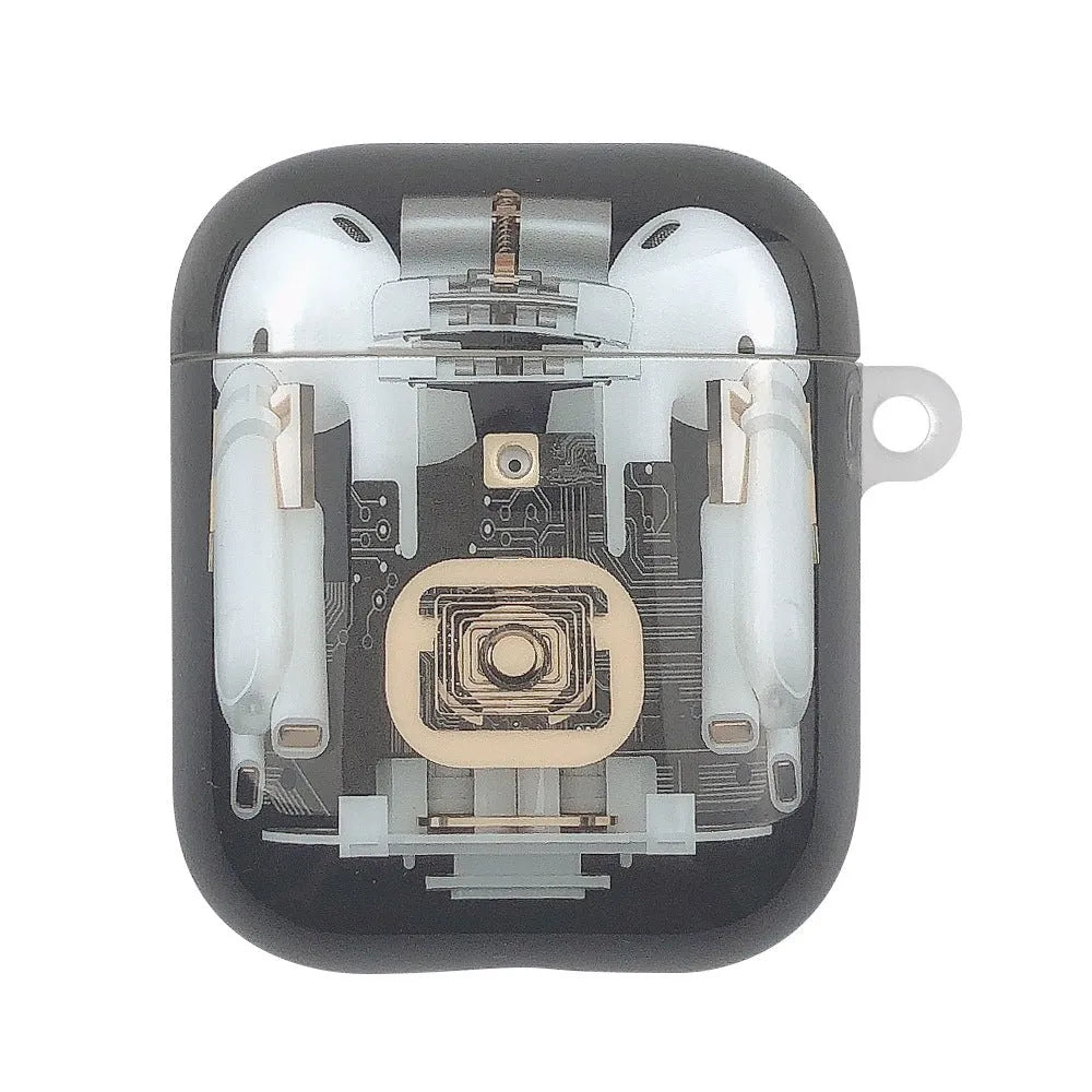 Steampunk mechanical TPU protective cover for Apple AirPods 1st and 2nd generation wireless earphones