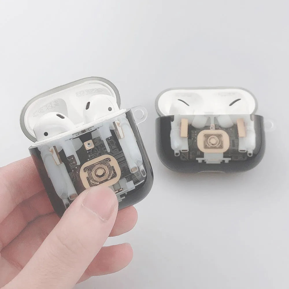 Steampunk mechanical TPU protective cover for Apple AirPods 1st and 2nd generation wireless earphones