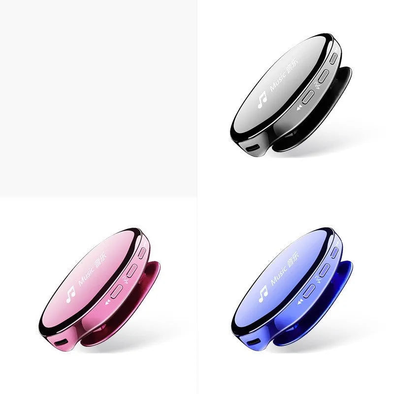 Bluetooth MP4 music player with OLED screen in blue, black or rose gold colour options