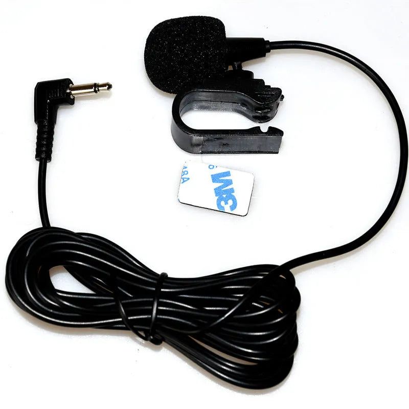 Black Bluetooth car lavalier microphone for hands-free calls and professional recording