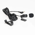 Black Bluetooth car lavalier microphone for hands-free calls and professional recording