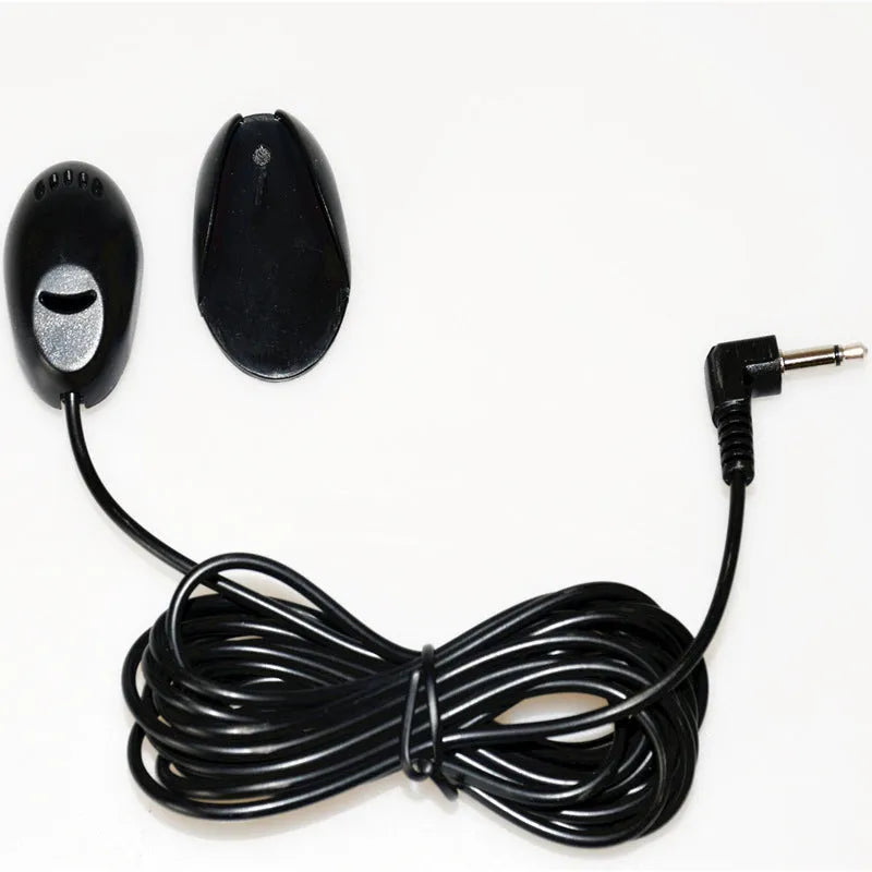 Black Bluetooth car lavalier microphone for hands-free calls and professional recording