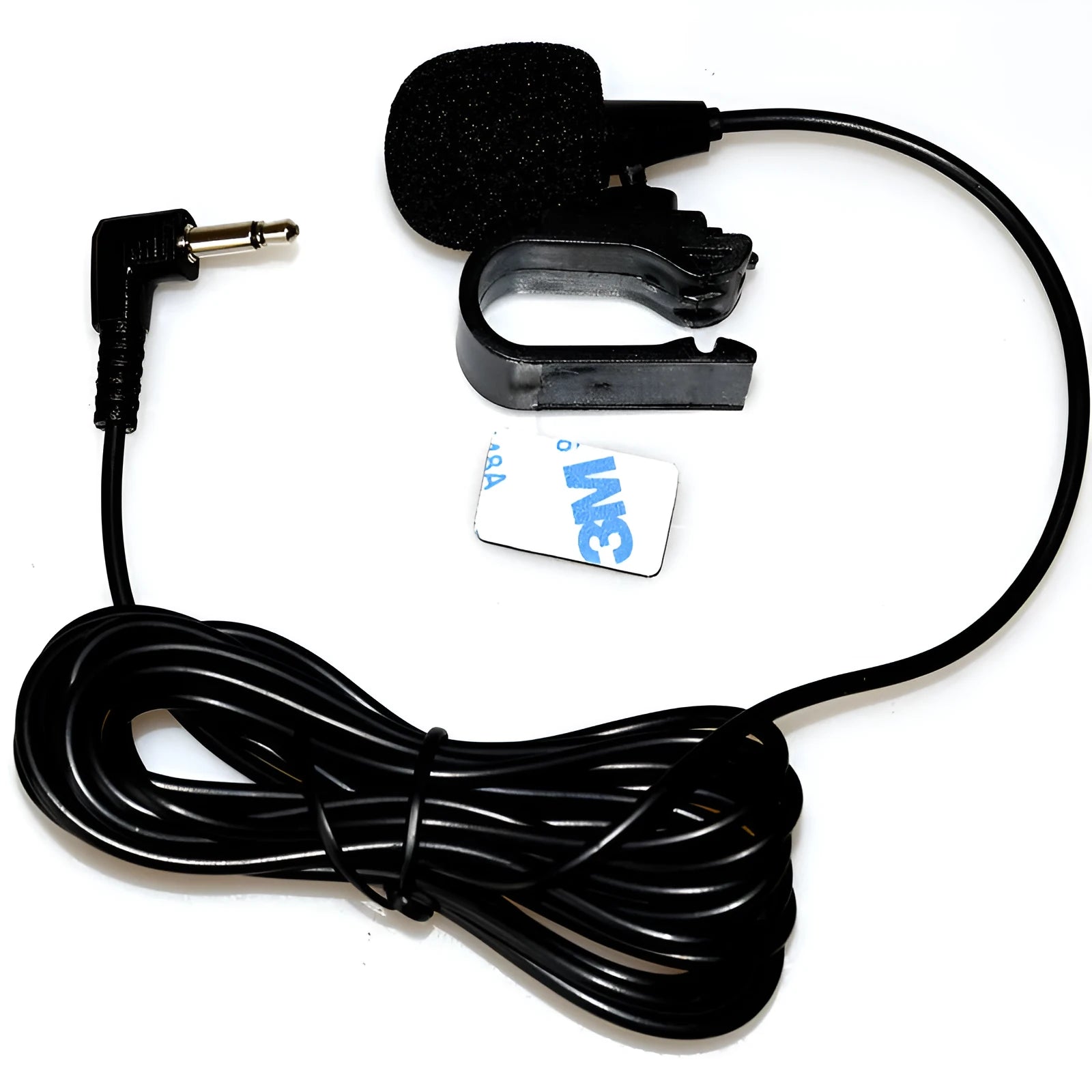 Black Bluetooth car lavalier microphone for hands-free calls and professional recording