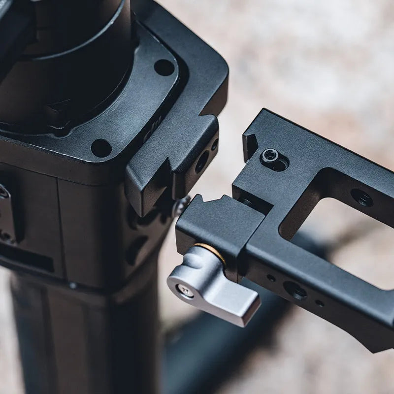PGYTECH aluminium alloy camera gimbal pot holder with quick release and mounting points.
