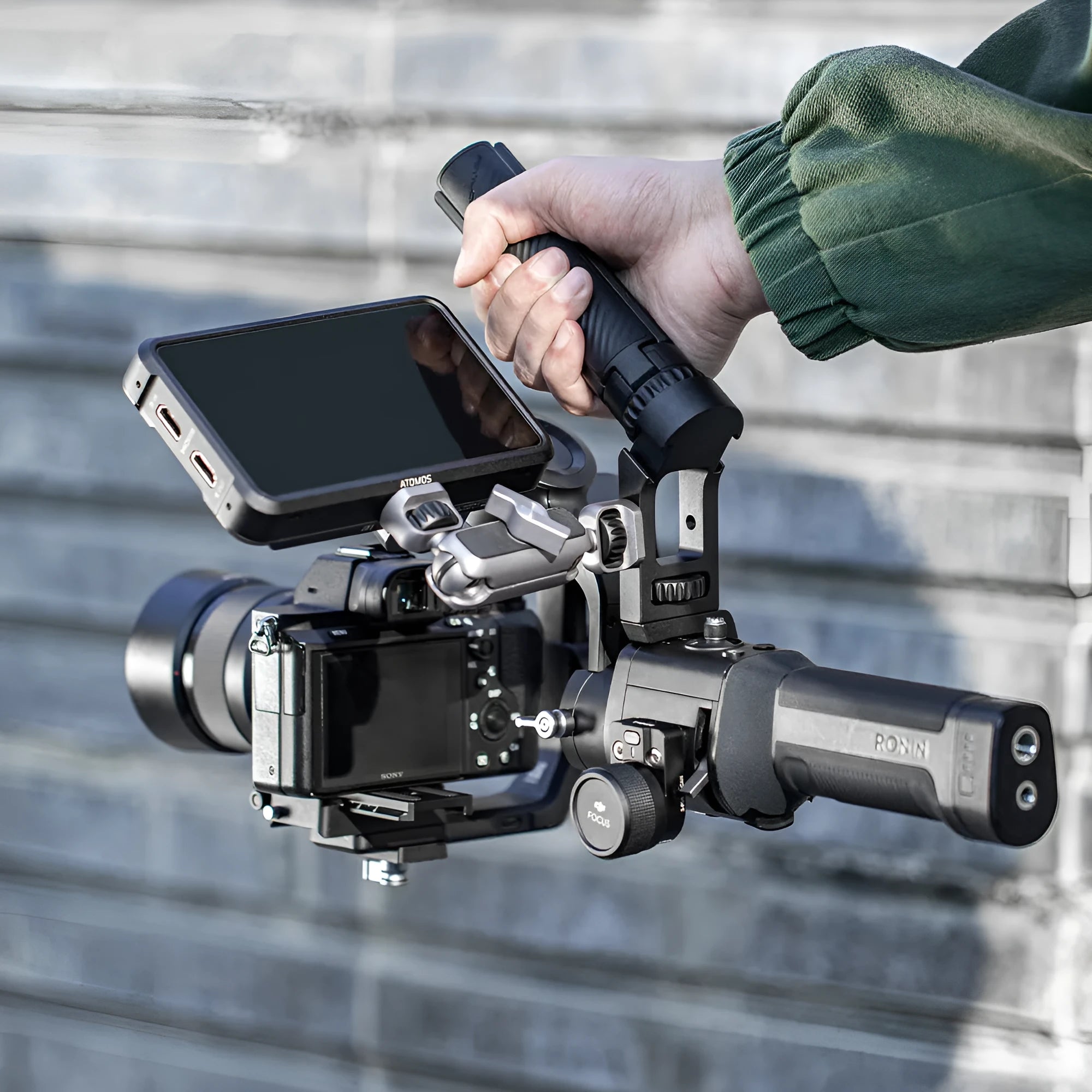 PGYTECH aluminium alloy camera gimbal pot holder with quick release and mounting points.