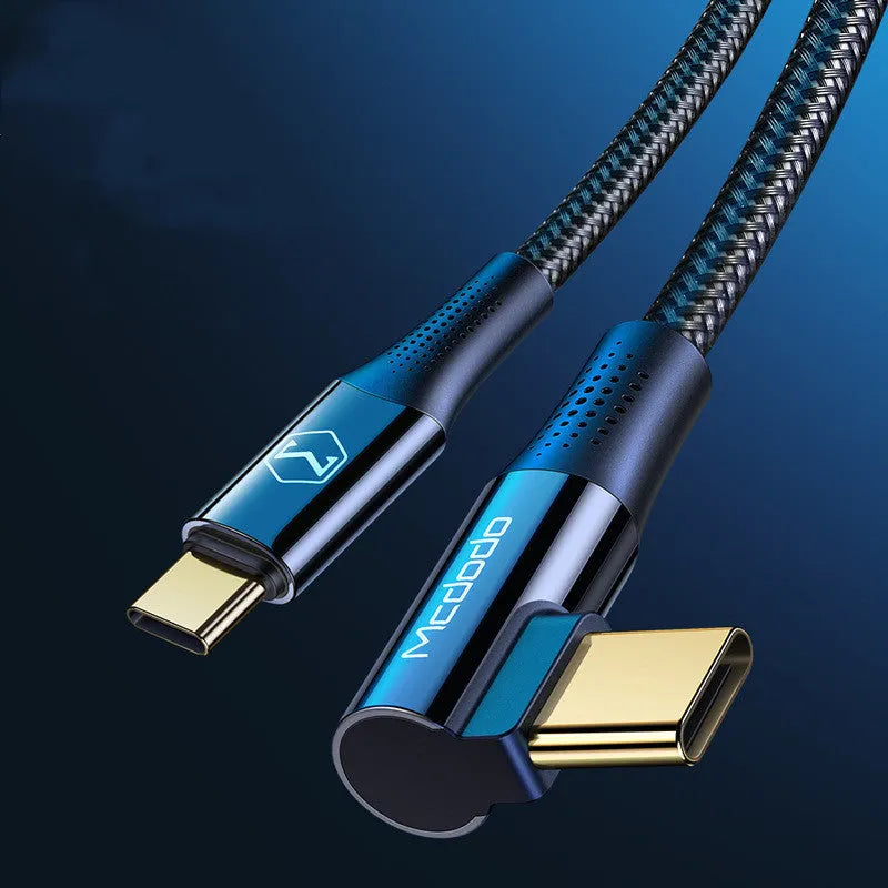 MCDODO Meadow Firefox USB-C to USB-C 100W fast charging cable with reversible connector