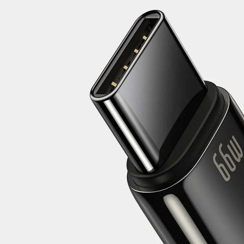 Baseus USB C cable showing 1 metre and 2 metre length options for Android phone charging