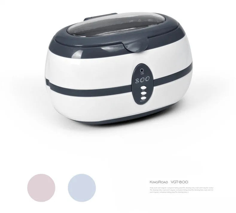 Compact ultrasonic glasses and jewellery washing machine with stainless steel liner