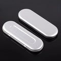 Rectangular frosted iron tinplate cosmetic box with dimensions 175mm by 60mm by 18mm.