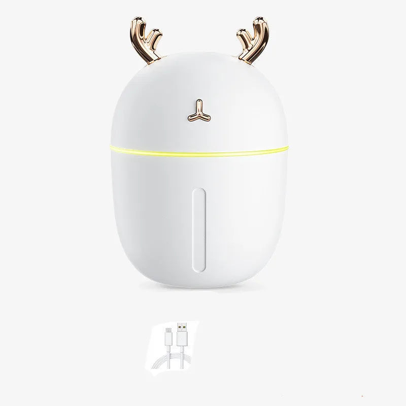 Small USB silent humidifier cute pet style 300ml capacity for bedroom air-conditioned room blue pink white