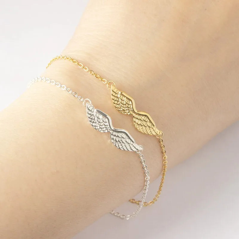 Gold Angel Wing Charm Bracelet Bracelet Women Korean Style Copper Electroplating Animal Zodiac Shape Anti Fatigue Jewellery Gold Rose Gold Silver