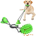 TPR suction cup dog toy cactus shape in lake blue with molar stick and leaking ball