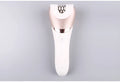 White ladies five-in-one rechargeable electric shaver and plucker for whole body hair removal, with ABS body