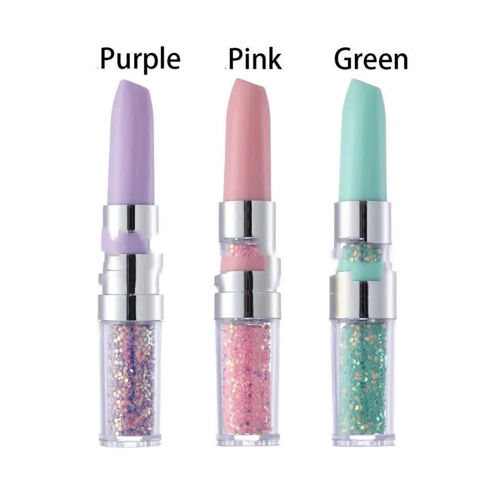 Plastic diamond painting point drill pen in green, pink and purple colours for manual craft use