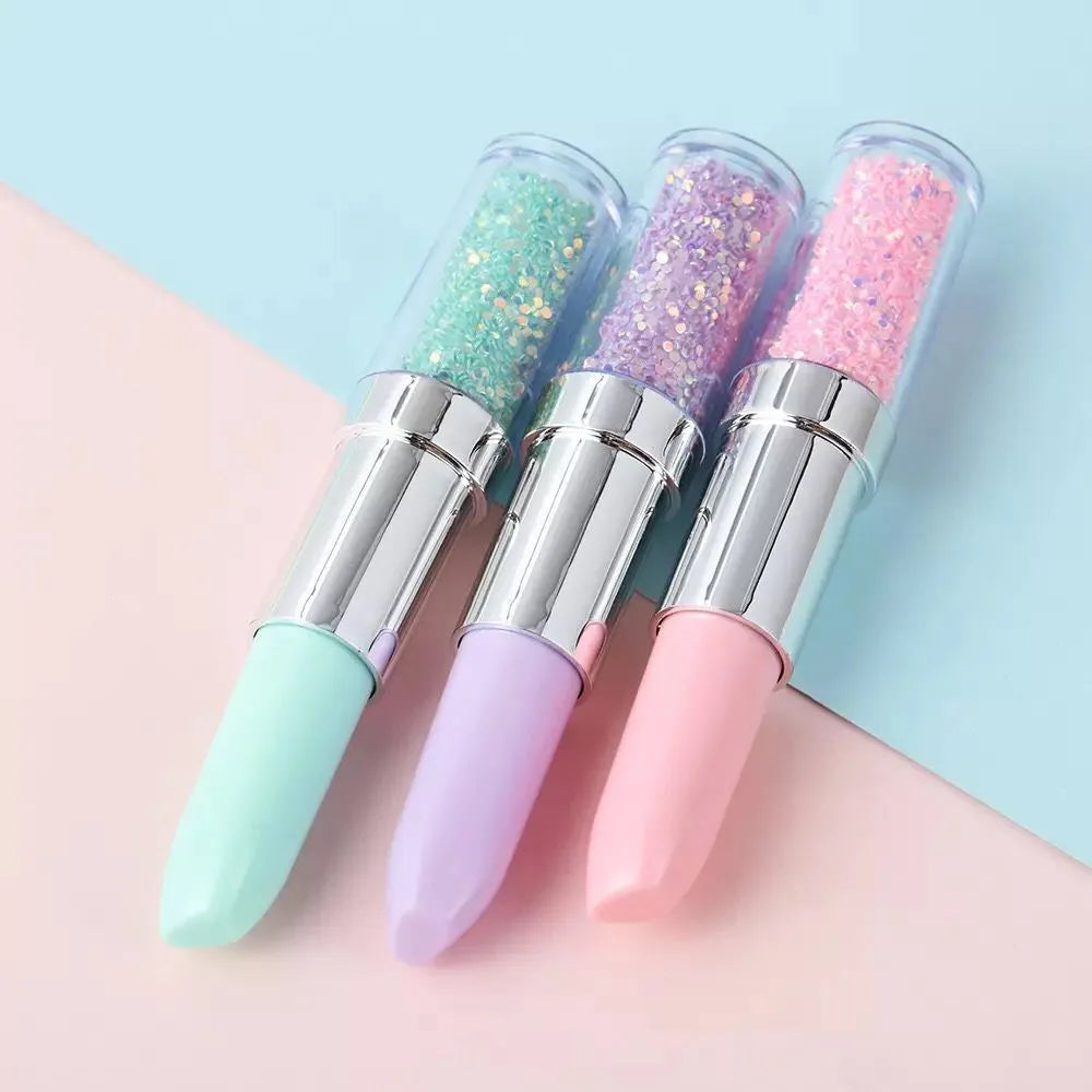 Plastic diamond painting point drill pen in green, pink and purple colours for manual craft use