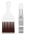 Stainless steel air conditioning fin comb cleaning brush with metal fin comb tool