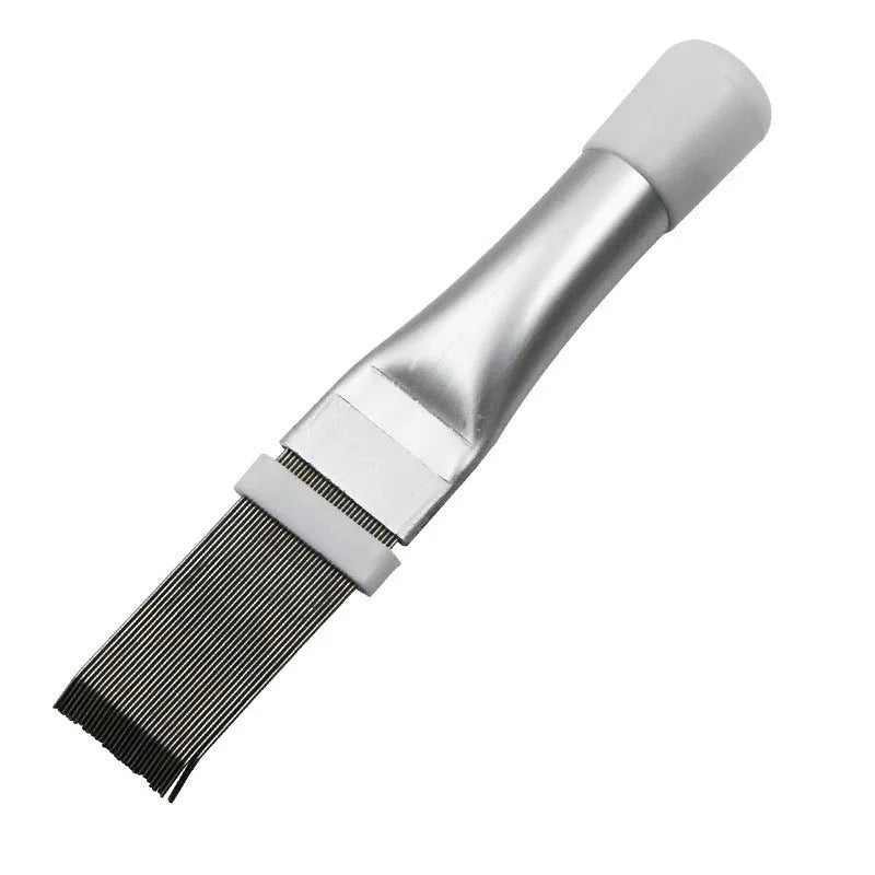 Stainless steel air conditioning fin comb cleaning brush with metal fin comb tool