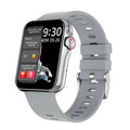D06 black Bluetooth smartwatch with colour screen on a liquid silicone strap, showing split-screen display.