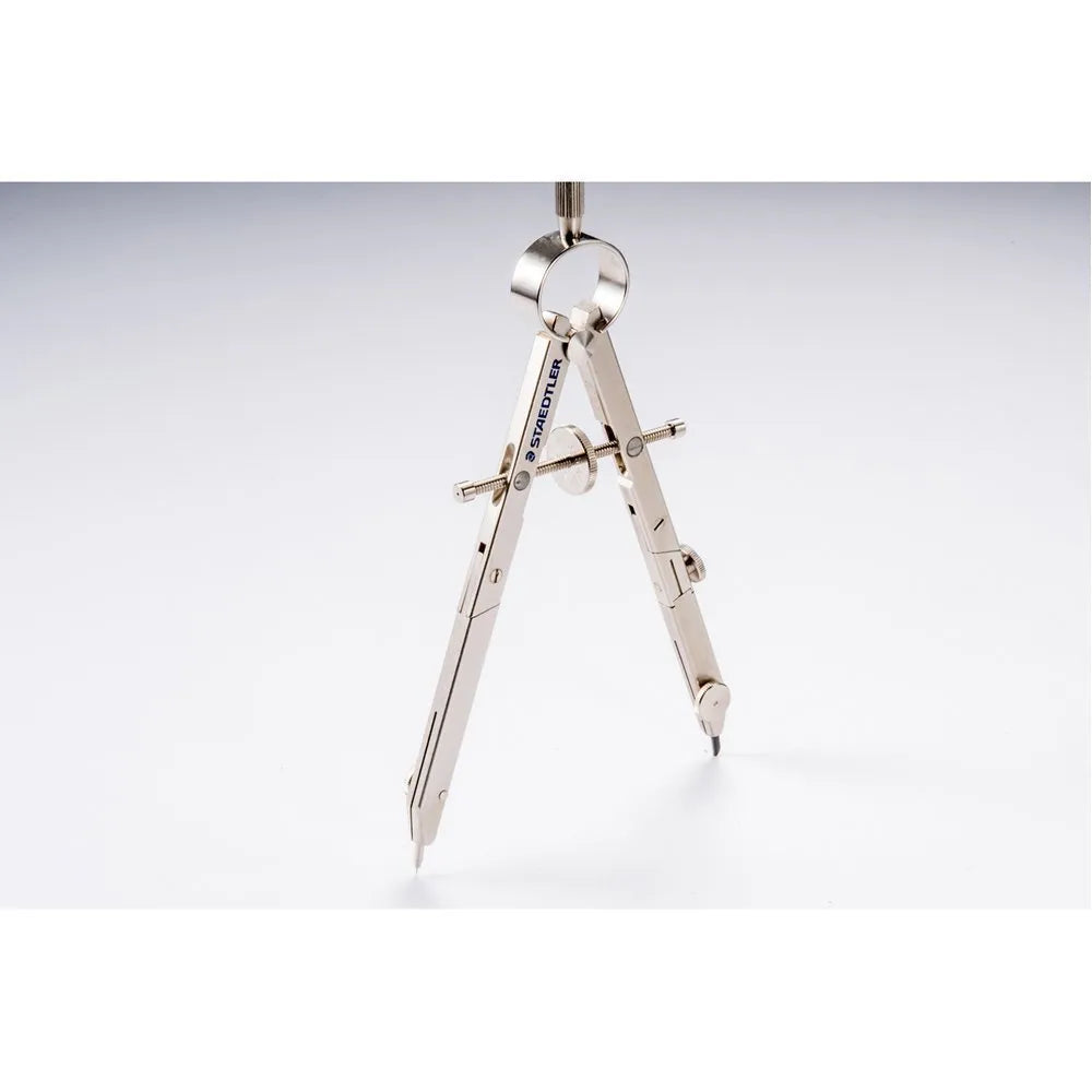 STAEDTLER 551 01 steel precision car compass with extended telescopic rod.