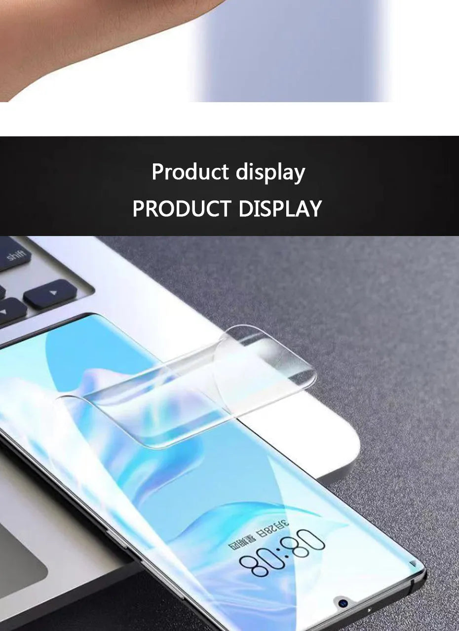 Three hydrogel screen protectors for Huawei P30 Pro, P20, P10 and Honor phones in PET film
