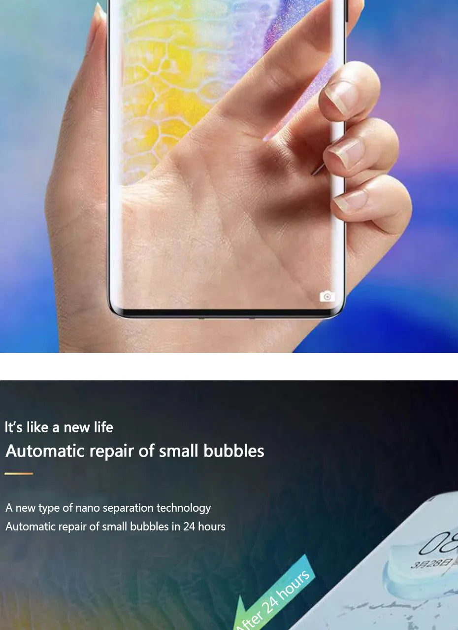 Three hydrogel screen protectors for Huawei P30 Pro, P20, P10 and Honor phones in PET film