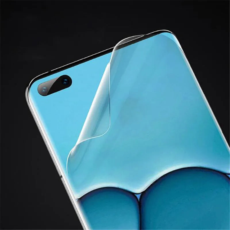 Three hydrogel screen protectors for Huawei P30 Pro, P20, P10 and Honor phones in PET film