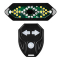 Smart remote control bike taillight with LED red and yellow light, 900mAh battery, waterproof design in black colour