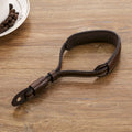 Black and brown camera wrist strap for digital SLR and mirrorless cameras