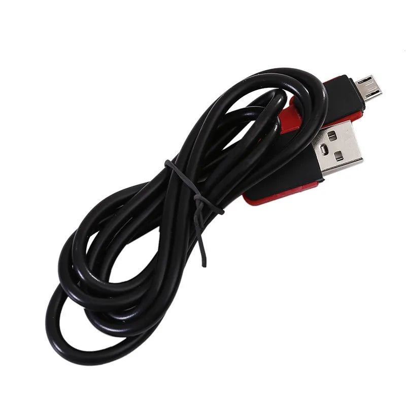 Red USB rechargeable COB flashlight with magnetic hook showing dimensions and LED panel