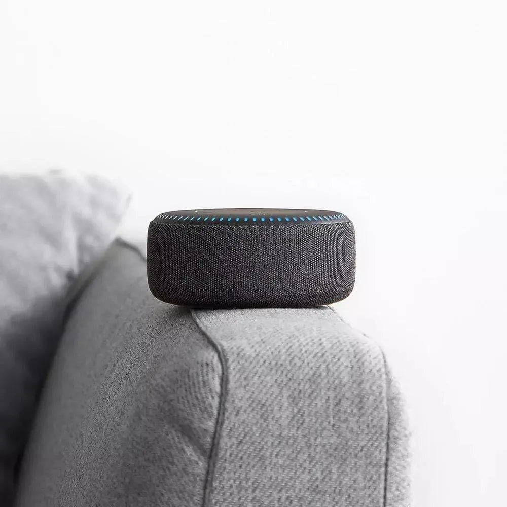 Black Bluetooth speaker with wireless charging surface and white noise function